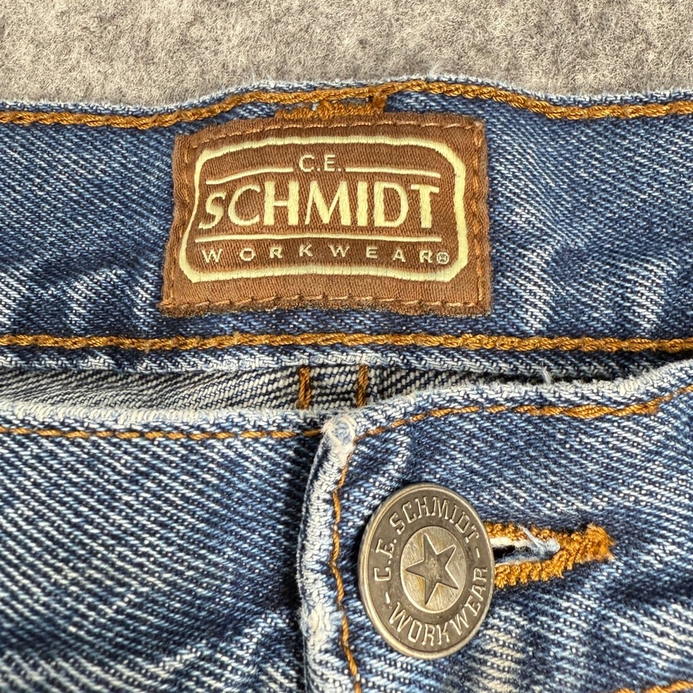 C.E. Schmidt Workwear Mens Blue Denim Jeans Size 36X34 Relaxed Fit Cotton - Picture 2 of 12